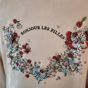 Nasty Gal Elegant Pink and Teddy Jacket with Ornate Design